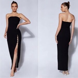 Meshki Black Strapless Maxi Dress